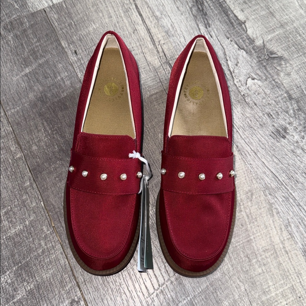 Revitalign Orthotic Satin Loafers - Laurel‎ Pearl